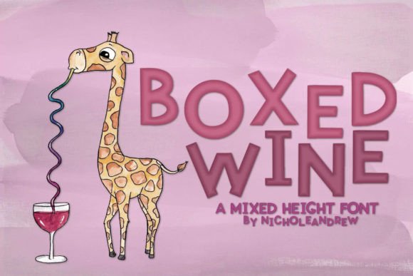 Boxed Wine: A Handwritten Display Font for Playful Editorial Design