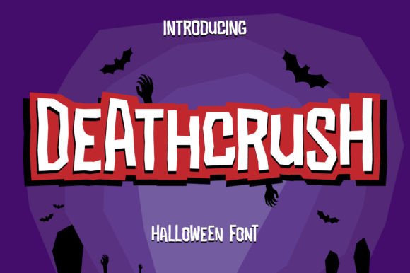 Deathcrush: A Bold Display Font for Halloween-Inspired Web Design