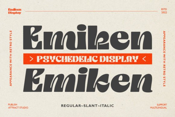 Emiken: A Psychedelic Display Font for Modern Web Design Projects