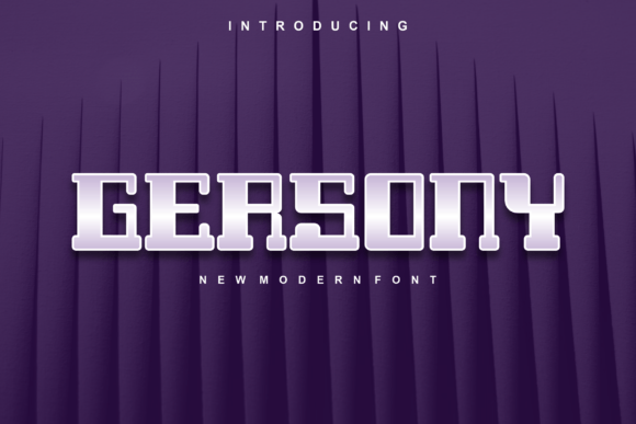 Gersony: A Modern Display Font That Elevates Small Business Branding