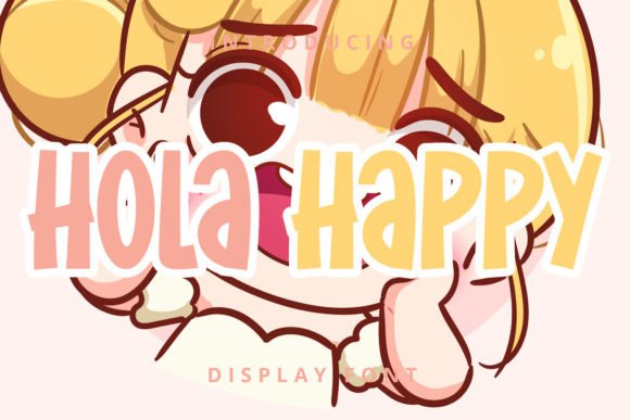 Hola Happy: A Playful Display Font for Bright Editorial Designs