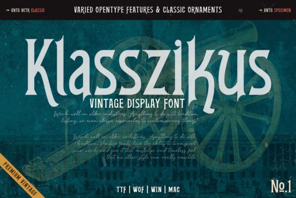 Klasszikus: A Vintage Display Font for Timeless Web Design