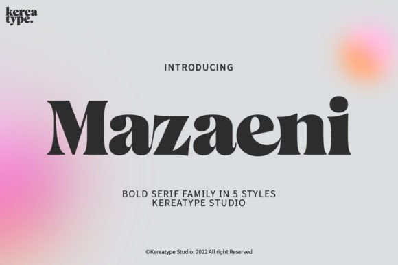 Mazaeni: A Daring Display Font for Crafters and Product Designers