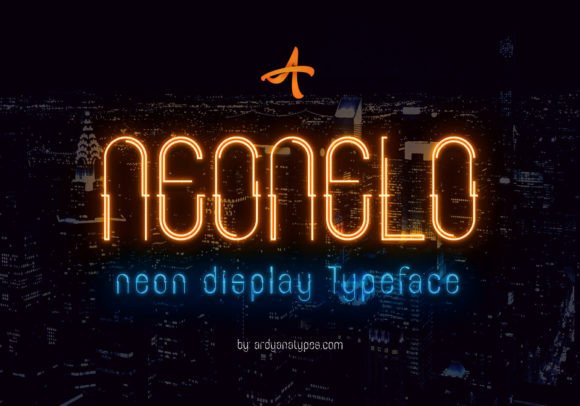 Neonelo Font: Retro Display Typography for Web Design