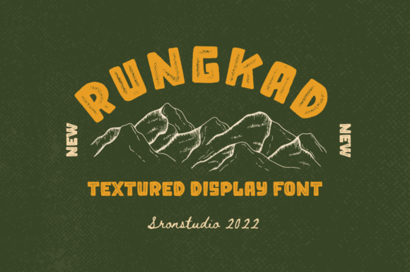 Rungkad Font: Textured Display Type for Web Design