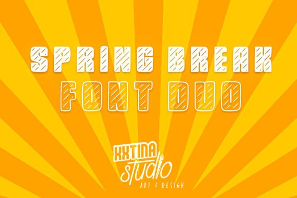 Spring Break: A Playful Display Font for Crafters and Product Designers