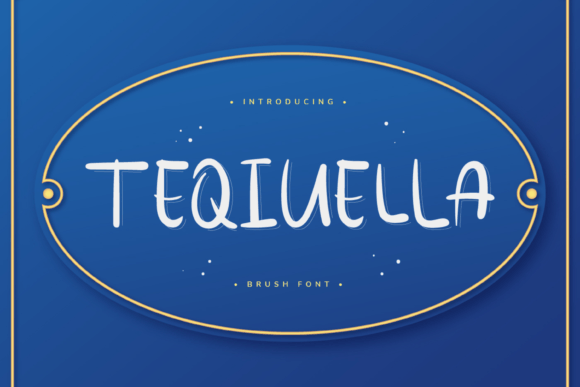Teqiuella: A Cool Brush Display Font for Crafters and Product Designers